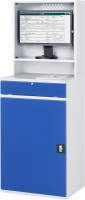 RAU Computer-Schrank 66 mit Monitorgehäuse T250mm, B650xT520xH1770mm, stationär, 07-650-M66-MG2.11
