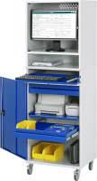 RAU Computer-Schrank 66 mit Monitorgehäuse T520mm,...