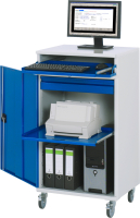 RAU Computer-Schrank 99, B650xT520xH1185mm, mobil,...