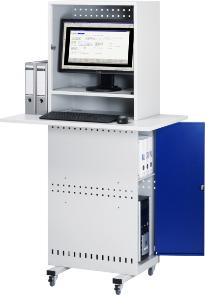 RAU Computer-Säule, B975xT610xH1725, Tastaturauszug, mobil, 07-CS-SL-M2F.11
