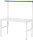 RAU Arbeitstisch Etagenbord, B1200xT700xH650-1000/2040mm, EGB-Hartlaminat-Platte 30mm, E-ATEB-1200-700HE.11