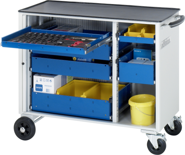 RAU Werkzeugwagen 10460, B1025xT520xH890mm, 6xSchublade-VA, Metall-Top-25mm, 02-10460.11