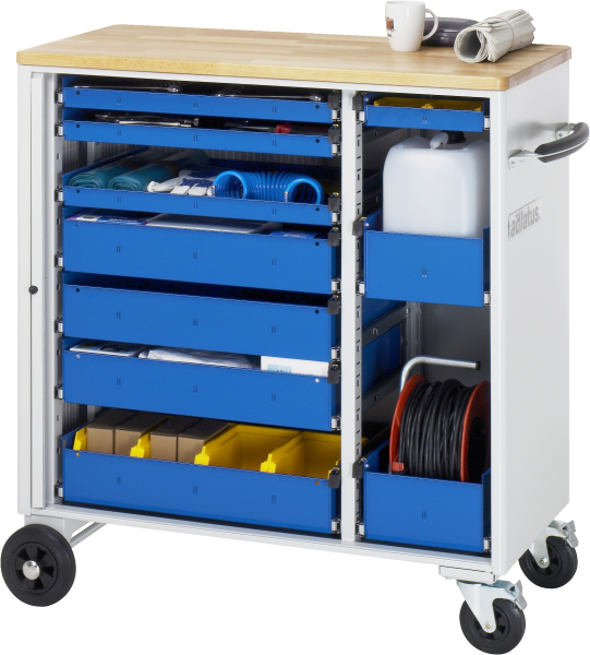 RAU Werkzeugwagen 10800, B1025xT520xH1080mm, 10xSchublade-VA, Buche-Top-25mm, 02-10800B.11