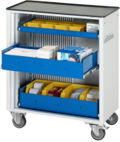 RAU Werkzeugwagen 7020, B725xT400xH860mm, 3xSchublade-VA,...