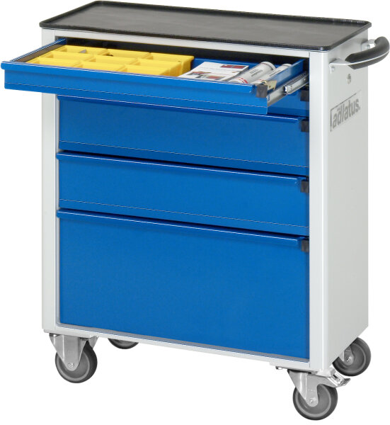 RAU Werkzeugwagen 7100, B725xT400xH860mm, 5xSchublade-VA, Metall-Top-25mm, 02-7100.11
