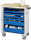 RAU Werkzeugwagen 7255, B725xT400xH860mm, 6xSchublade-VA, Buche-Top-25mm, 02-7255B.11