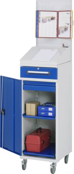 RAU Beistellschrank Stehpult 04, B450xT520xH1235/1345/1895mm, mobil, 07-450-M04F.11
