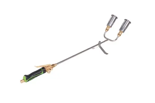 GOK Brenner-Kombination 75659 2-flammig komplett, 50 mm Edelstahl-Brennerkopf, mit Schlauchbruchsicherung EFV