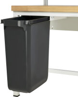 RAU Ausziehbarer Mülleimer zur Untertischmontage 60L, B270xT590xH600 mm, schwarz, 09-ME-UT