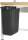 RAU Ausziehbarer Mülleimer zur Untertischmontage 60L, B270xT590xH600 mm, schwarz, 09-ME-UT