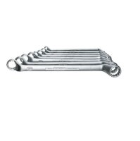 ELORA Ringschlüssel-Satz 75847 8-tlg. gekröpft, 6-22 mm, Chrom-Vanadium-Stahl, im Kunststoffhalter