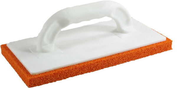 Profibau Reibebrett mit Schwammgummibelag 76812 fein, orange, 140 x 280 x 20 mm