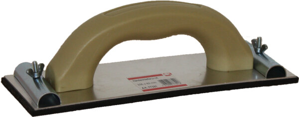 Handschleifer 77321 aus Alu mit Flügelschraubenhalterung, Moosgummi-Auflage, 235 x 83 mm