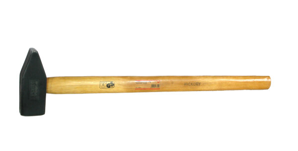Vorschlaghammer 5 kg, Hickorystiel, TÜV/GS geprüft, blanker Kopf, Doppel verkeilt
