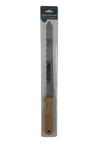 Dämmstoffmesser 77565 mit Holzheft, 280 mm, Wellenschliff, doppelschneidig