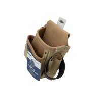 Profibau Nageltasche 77813 Spaltleder Beige, 2 Taschen, 2 Hammerhalter