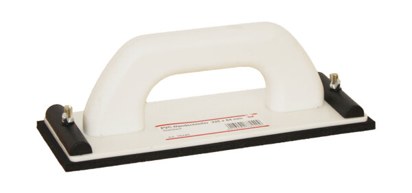 Handschleifer Standard 78240, 240 x 84 mm, PVC mit Moosgummiauflage und Flügelschraubenhalterung