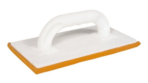 Profibau Reibebrett mit Schwammgummi 78300 orange feinporig, 280 x 140 mm, 10 mm Dicke