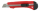 Profibau Cuttermesser 78415 18 mm mit Feststellschieber, rotes ABS-Gehäuse, 0,4 mm Carbonstahl-Klinge