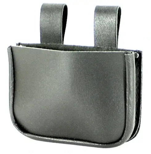 Nageltasche 78545 Leder schwarz, 2 Fächer hintereinander, genietet