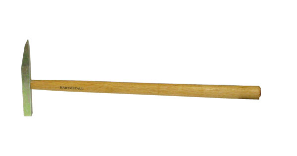 Profibau Fliesenlegerhammer 80058 Hartmetall Vierkant Flach, 50 g, Eschenholzstiel