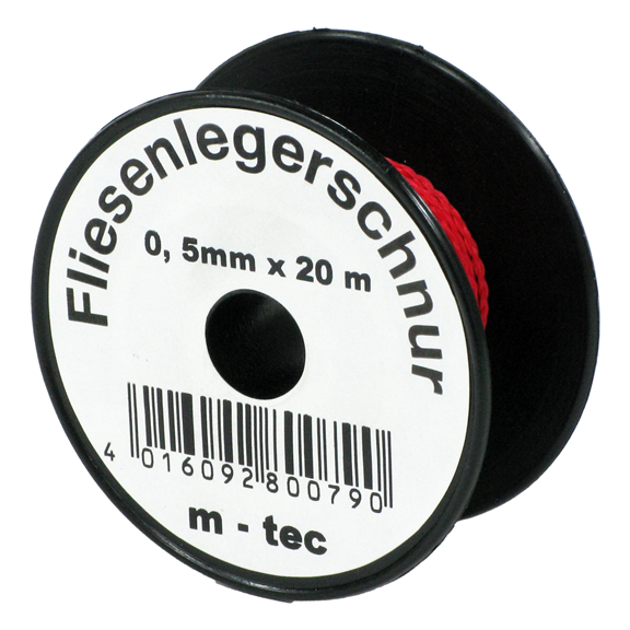 Fliesenlegerschnur 20 m Rolle 05 mm rot