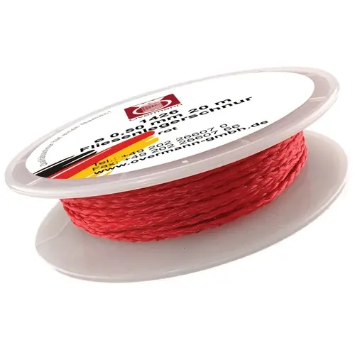Overmann Fliesenlegerschnur 80079 rot, 20 m Rolle, 0,5 mm