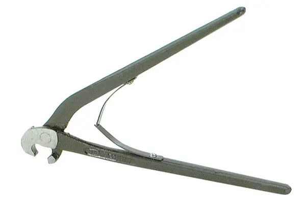 Profibau Fliesenlochzange 80092 mattschwarz, mit Feder, 200 mm