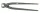 VBW Rabitzange 80094 matt schwarz lackiert, 225 x 10 mm, für Fliesenleger