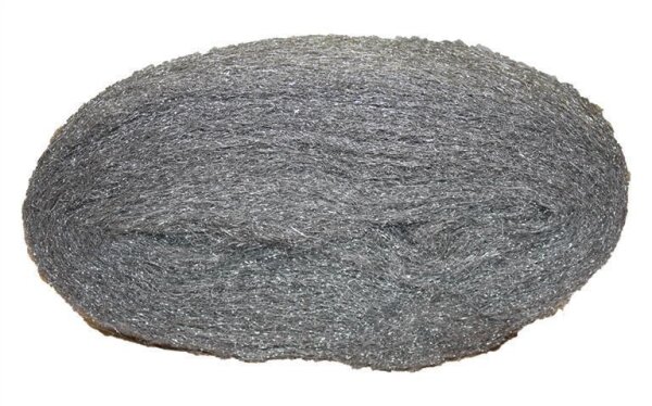 Profibau Stahlwolle 80122 Gr. 1 Mittel, 200 g, zur Fliesenreinigung, gegen Kalk- und Zementrückstände