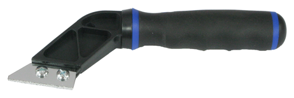 Profibau Silikon-Fugenkratzer 80183 Schwarz, Edelstahlklinge, mit Softgriff