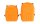 Profibau Knieschoner 80282 Ergo Kastenform Orange, mit 2 Elastikbändern