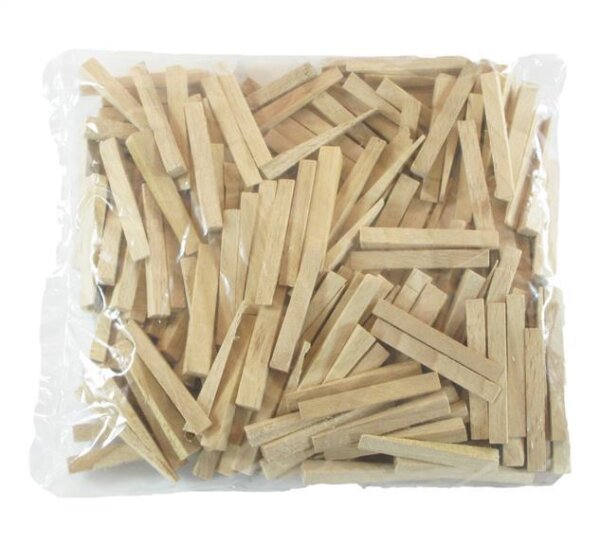 Profibau Fliesenkeile 80319 aus Buchenholz, 54x7x0-8,5 mm, 250 Stück/Beutel