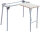 Kaufmann Arbeitstisch Set 80396 mit Erweiterung, 580x400x800 mm, für Topline 1000x320x800 mm, verzinkt, klappbar