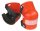 Knieschoner mit Gelenk, orange, PVC-Hartschale mit PVC-Hartschale Farbe: orange mit 2 Textilriemen DIN EN 14404, CE Feuchtigkeits- und Schmutzabweisend Innenpolster aus geschlossenem Zellschaum weich und abriebfest