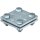 Profibau Kreuzverbinder 95238 2-teilig Feuerverzinkt, Flach/Flach 30/30 mm, M8