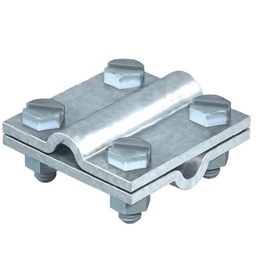 Profibau Kreuzverbinder 95239 2-teilig M8, Flach/Flach 30/30 mm - Rund 8-10 mm, Feuerverzinkt