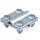 Profibau Kreuzverbinder 95239 2-teilig M8, Flach/Flach 30/30 mm - Rund 8-10 mm, Feuerverzinkt