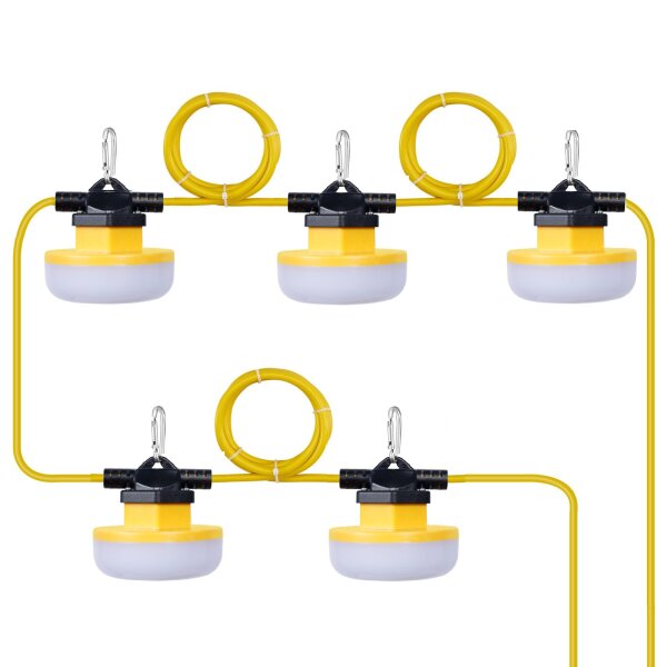 SHADA LED-Baulichterkette 401304 15 m 5000 K, 7800 lm, IP67 Wasserdicht