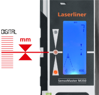 LASERLINER SensoMaster M350 Hochleistungs-Laserempfänger mit extra großem Empfangsbereich für rote und grüne Rotationslaser 028.85