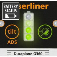 LASERLINER Duraplane G360 Set 175cm (GRX 60; 2Lithium; LT 3m; Hardcase)Robuster, horizontaler 360°-Hybridlaser mit Anti-Drift-System und Handempfänger 052.555A