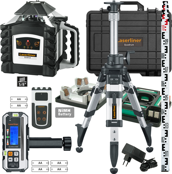 LASERLINER Quadrum M 350 S Set 2 Rotationslaser incl. P175 + LT 5