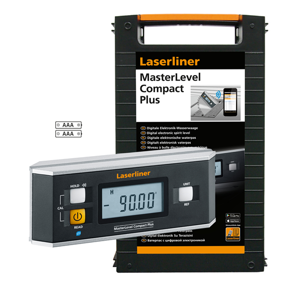 LASERLINER MasterLevel Compact Plus BLE VersionDigitale Elektronik-Wasserwaage 081.265A