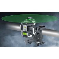 LASERLINER X3-Laser Pro Dreidimensionaler Laser mit drei grünen 360°-Laserkreisen und magnetischer Klemm- und Wandhalterung 036.800L