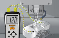 LASERLINER ThermoMaster Digitales Thermometer mit Kontaktthermoelement für den Einsatz im Labor und in der Industrie 082.035A