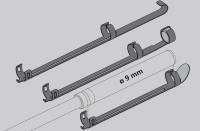 LASERLINER TopClips Set Magnet-, Spiegel- und Hakenaufsätze 9mm , 50mm