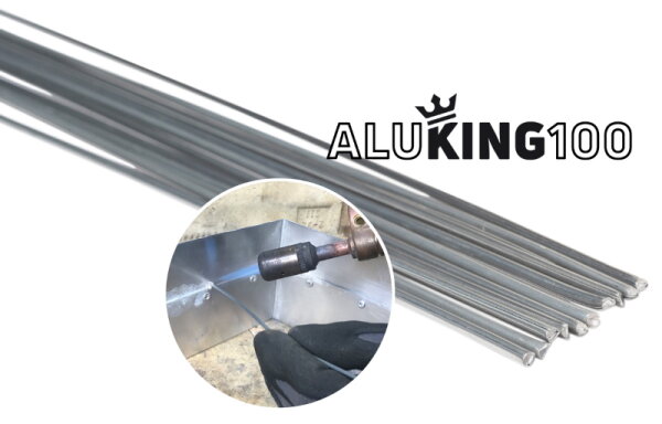 Perkeo Aluking 100 Aluminium-Lötstäbe 540/02, 10 Stück, Ø 2 x 500 mm, ohne Flussmittel