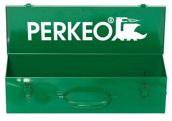 PERKEO Stahlblechkoffer 466/6 für Handschweißgeräte HOTGUN, 450x150x120 mm