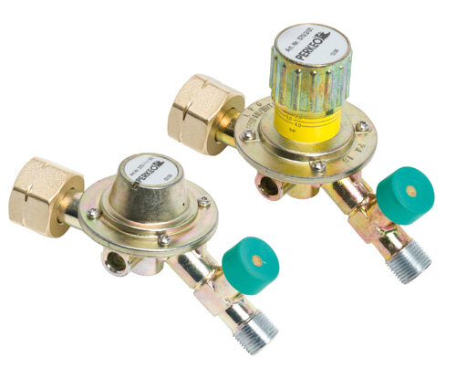Perkeo Propan-Regler BS152-54 für großen Verbrauch, einstellbar 0,5-4 bar, 12 kg/h