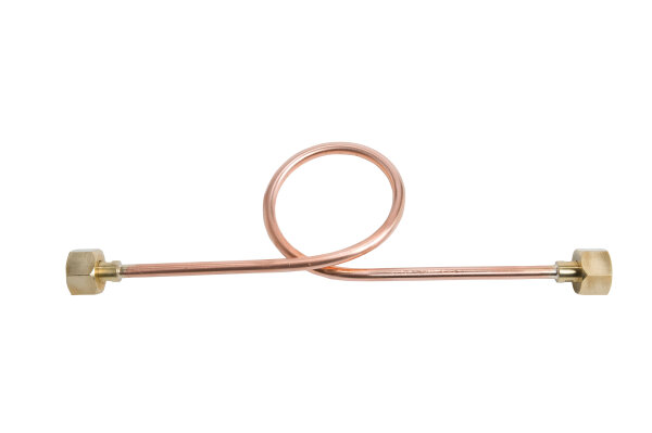 Perkeo COPP Sauerstoff-Umfüllbogen 607 aus Kupfer, 800 mm, G3/4" RH AG